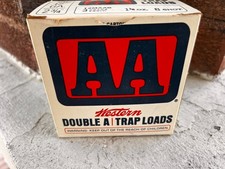 Vintage WINCHESTER Western 12 GA. Double A Trap Loads Shotgun Shells Empty Box