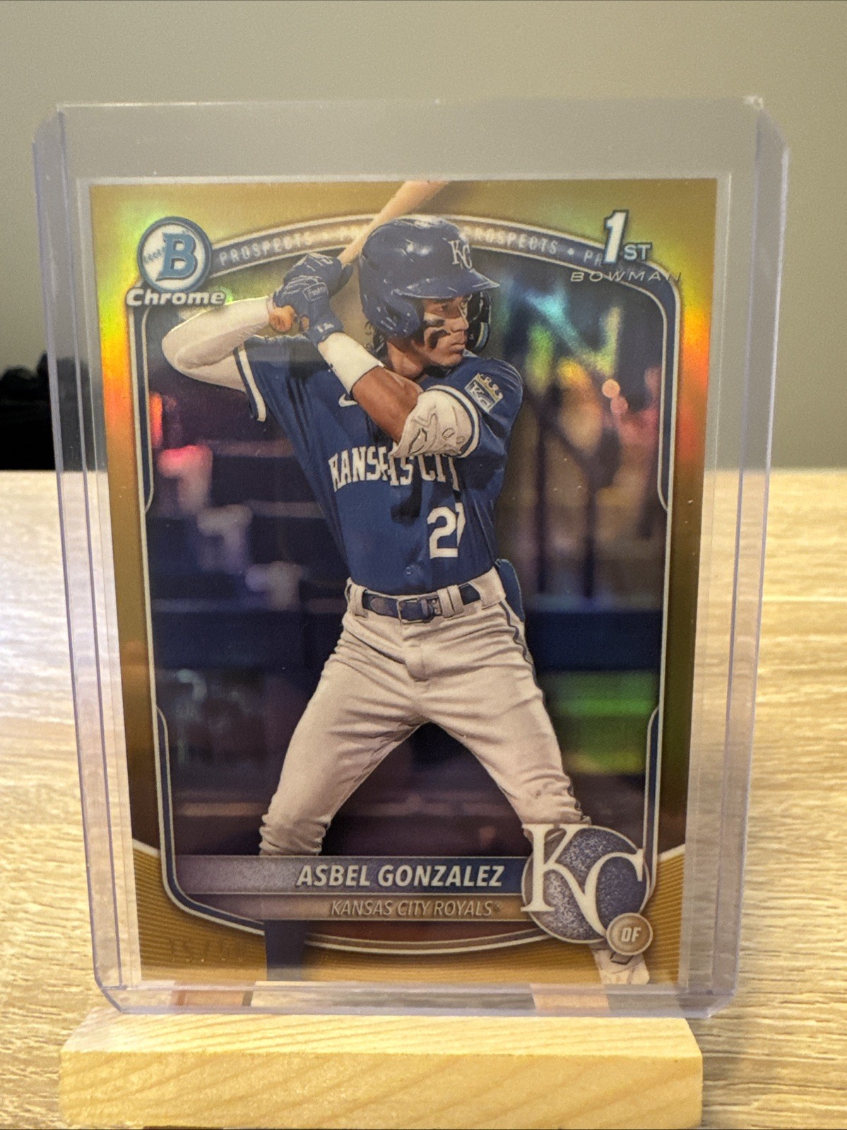 2025 Bowman Chrome Prospects Asbel Gonzalez #BCP-4 Gold /50 (RC)