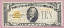 1928 $10 Gold Certificate, Ten Dollars, F-VF, True Auction, No Reserve