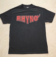Vintage WWF Rhyno WCW Fear The Gore Wrestling T-Shirt Black Size Medium Fading