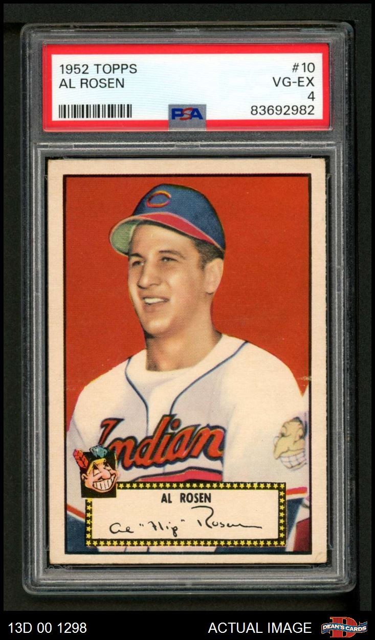 1952 Topps #10 Al Rosen Indians PSA 4 - VG/EX