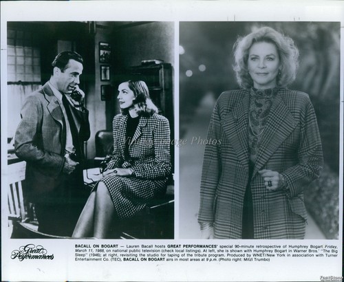 1988 Warner Bros Lauren Bacall Humphrey Bogart The Big Sleep 8X10 Press ...