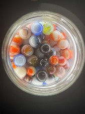 6x 3/4" Jabo Classics Shooter Lot Mixed Colors Fenton UV Reactive