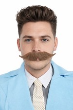 Men's Human Hair Mustache Cosplay Facial Hair M-1270