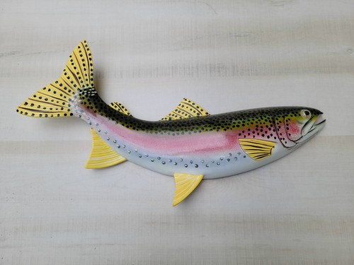 Rainbow Trout Fish wall replica decor 18" Lake House Lodge Fishing Theme - 第 1/6 張圖片