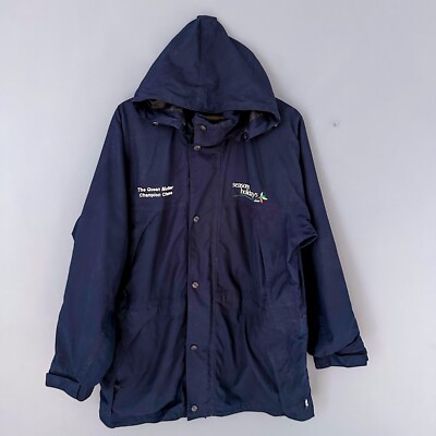 Regatta Navy wasserdichter Mantel Herren Größe Small blau atmungsaktiv Kapuzenjacke