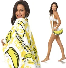 Banana design beach towel