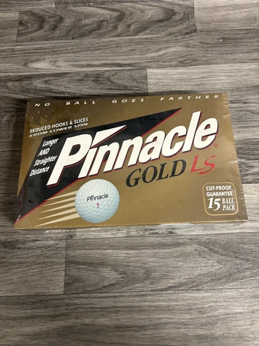 New Pinnacle Gold LS Box of 15 Golf Balls New. Longer And Straighter Distance.