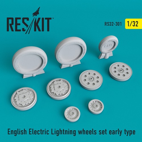 Juego de ruedas ResKit RS32-0301 1:32 EE Lightning (tipo temprano) para kit modelo plástico - Imagen 5 de 12