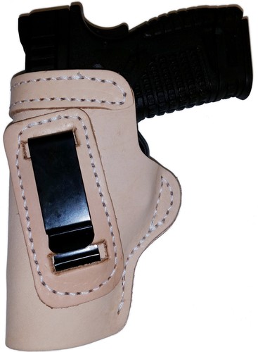 LT TAN CUSTOM OWB Leather Gun Holster U CHOOSE:rh,lh-laser-slide-cant-belt-mag - Picture 5 of 11