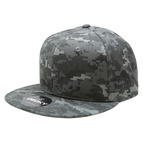 Decky Unisex 6 Panel High Profile Structured Camo Snapback Cap - 1047 - Picture 9 of 29