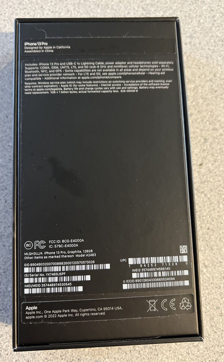 Apple iPhone 13 Pro 128gb Black - BOX ONLY | eBay Apple iPhone 13 Pro 128gb Black - BOX ONLY | eBay