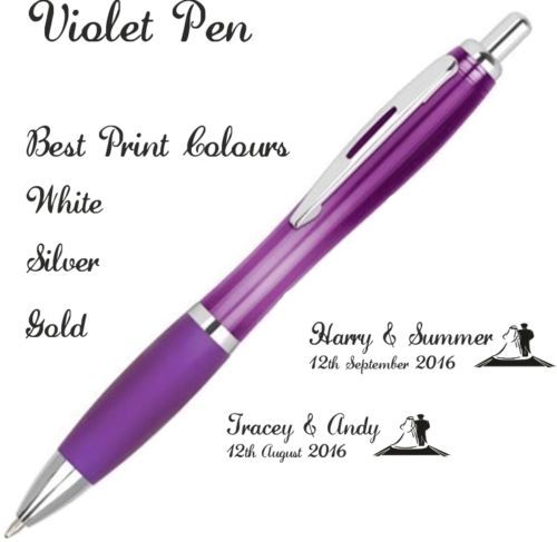 Personalised Printed Wedding Pens Gifts - Favors/Favours 1/25/50/100/200 Pens. - Picture 9 of 14