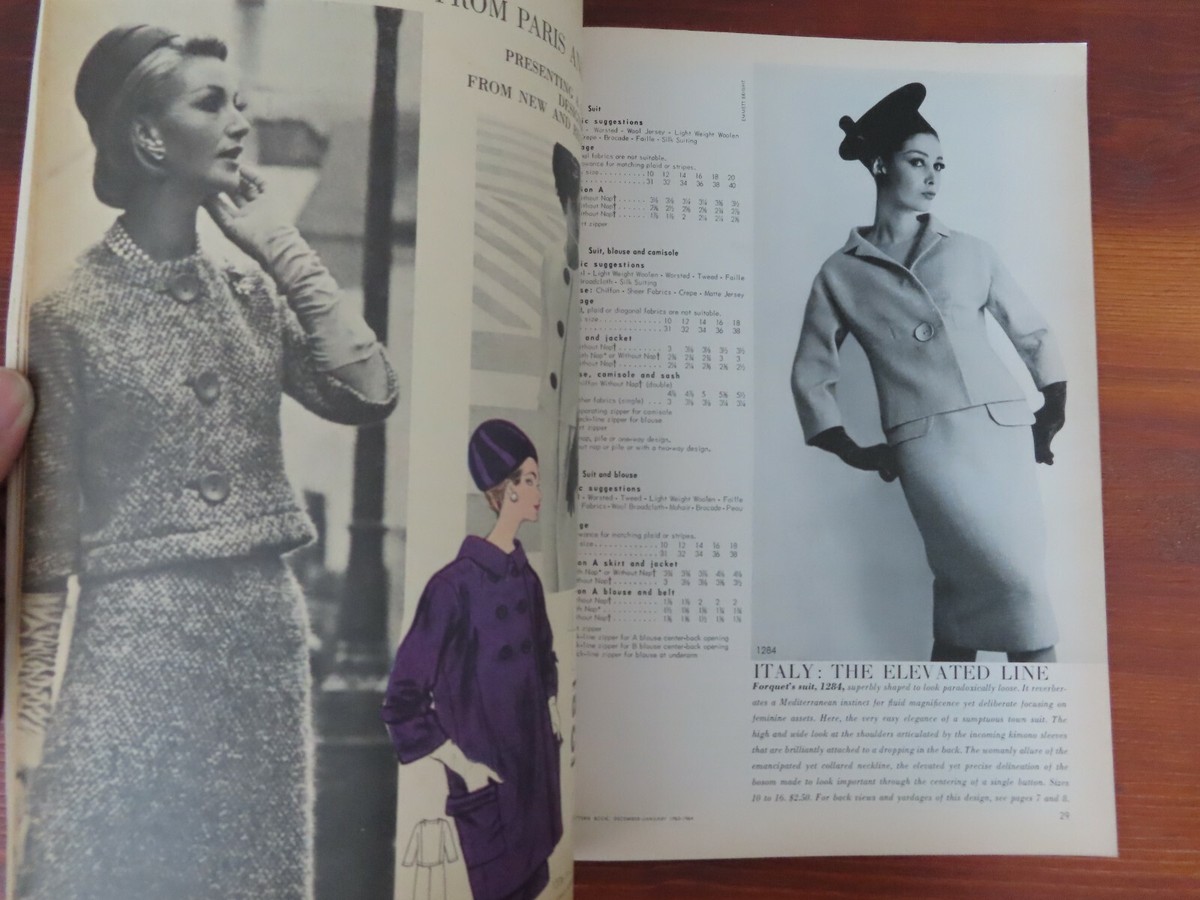 VOGUE パターンブック,1963年 Vogue Pattern Book December 1963/January 1964 | eBay