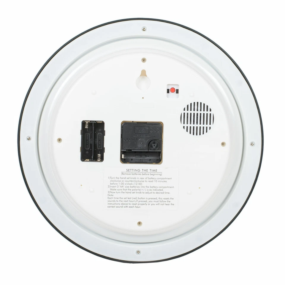 The Original Singing Bird Hanging Wall Sound Clock, 13 Inch, Green - Image 2 of 4