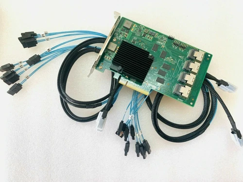 OEM LSI 9201-16i 6Gbps 16P SAS HBA P19 IT Mode ZFS FreeNAS unRAID 4* Cable SATA