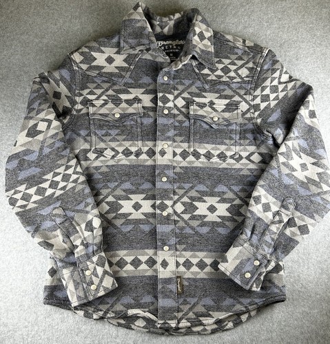 Wrangler Men's M Retro Premium Jacquard Vintage Indigo Shirt/Jacket 112330766
