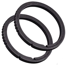 Titanium Keychain , Split Side Pushing Key Heavy Duty Black Key For Key Top