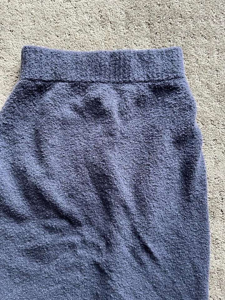 Falda Express Midi Para Mujer Talla Pequeña Azul Polar Cintura Elástica Negocios Preppy Foto 2 de 4