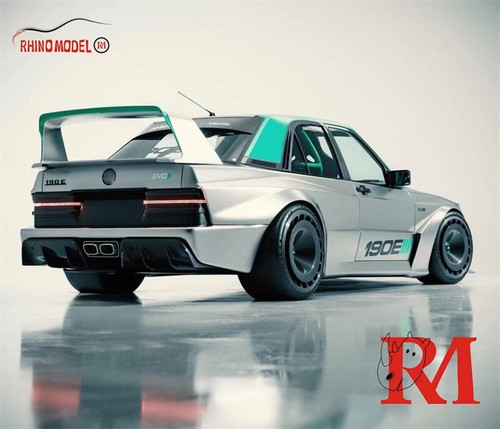 Rhino Model RM 1:64 MB 190 EVO II silver Diecast Model Car - Picture 4 of 4