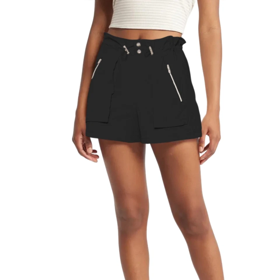 NUEVO CON ETIQUETAS C&C California Pantalones Cortos Bungee Ligeros Elastizados con Cremallera Bolsillo s:S-XL Foto 3 de 4