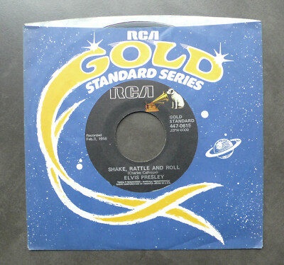 7'' Elvis Presley - Shake Rattle and Roll / Lawdy, Miss Clawdy - US RCA