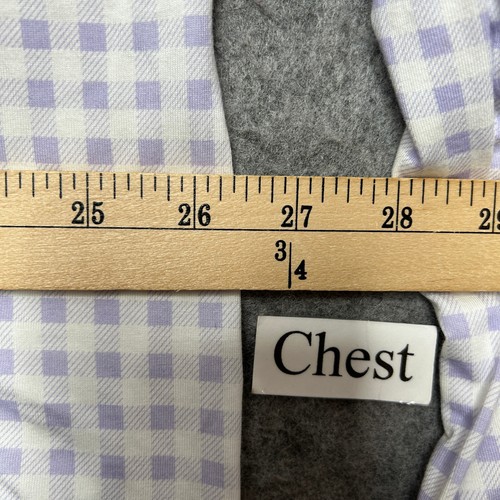 Lands End Shirt Womens 2X Purple Sheperd Check Henley Tunic Soft Stretchy Comfy - 第 11/16 張圖片