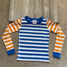 Hanna Andersson Striped PJ Top Kids Boys Girls Size US 6-7 DB