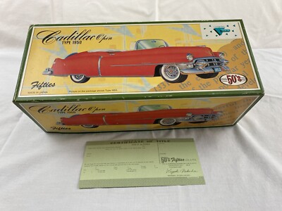 Vintage Fifties Type 1950 Open Cadillac Tin Friction 1/18 Scale