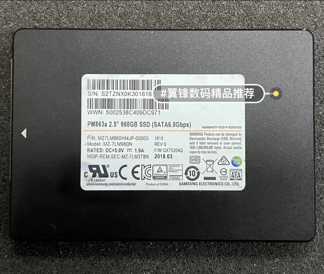 960GB Samsung PM863a SSD SATA3 2.5