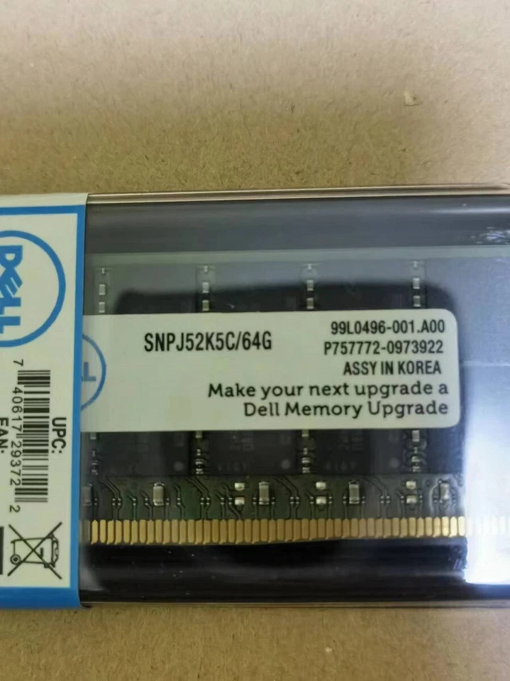 NEW SNPJ52K5C/64G AC239379 Dell 2Rx4 64GB DDR5 PC5-4800 EC8 RDIMM Server Memory - Image 3 of 4