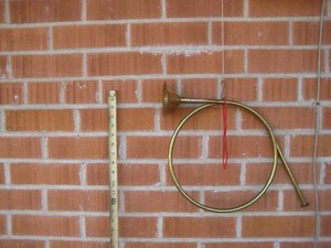 Vintage 14" Length Large Brass Equestrian Horn Music Instrument Art Decor