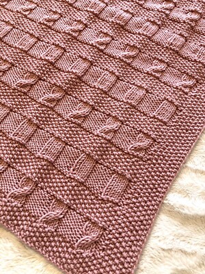 Knitting Pattern Ember Baby Blanket in DK Paper Copy UK