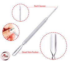 Cuticle Spoon Pusher Nail Scrapper Remover Stainless Steel Manicure Pedicure Art