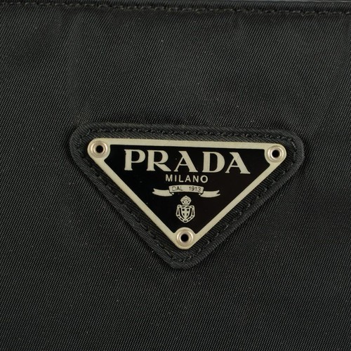 PRADA Tote Bag Handbag Tessuto Nylon Black Authentic 05E04665508 - Picture 9 of 20