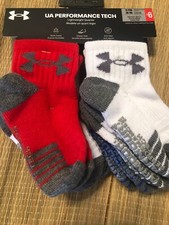 UNDER ARMOUR ESSENTIAL SOCKS 6 Pair INFANT BOYS multi color Quarter 6-12 months