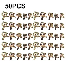 50pcs Car Fastener Clip Clamps For Fuel Water Line Hose 5/6/7/8/9mm Supply Set