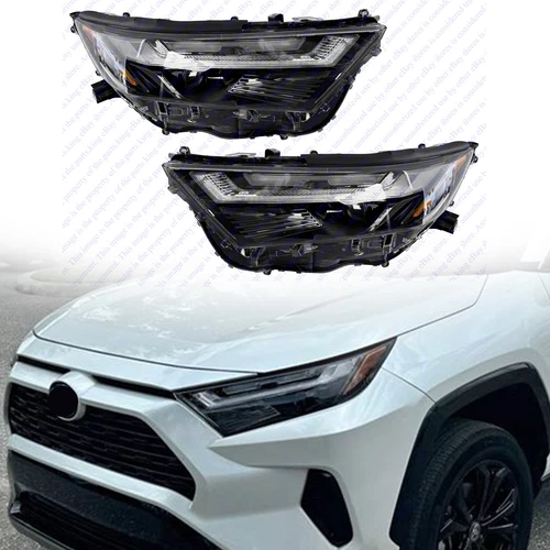 For 2022 2023 2024 Toyota RAV4 Dual LED Headlight Assembly Left Right Pair 2pc