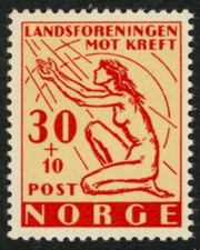 Norway 1953 (NK 414, MI 379, SC B53) - Landsforeningen mot kreft - MNH/XX