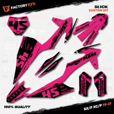 Black & Pink Slick Racing Graphics Kit fits KTM 19-22 SX SXF XC 125 150 250 450