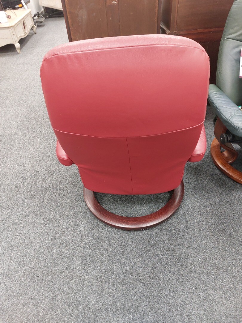Red leather Ekornes Stressless recliner chair CS K14 eBay