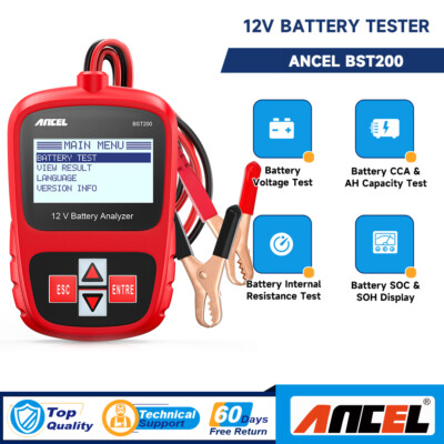 Ancel BST200 Digital Battery Load Tester Car GEL Battery Analyzer Tool 1100CCA