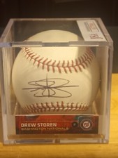 DREW STOREN-Washington Nationals Signed OML Baseball (JSA)