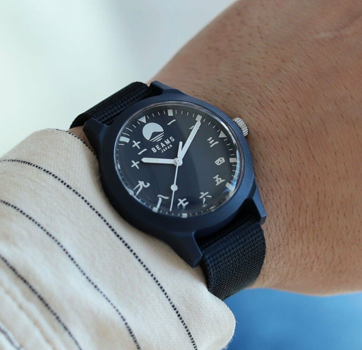 BEAMS Original Watch Kanji Mt Fuji Made In Japan Special Limited