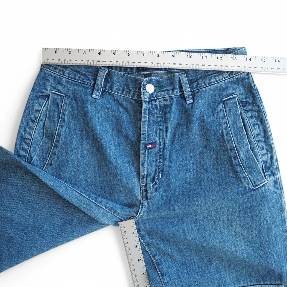 Jeans Tommy Jeans Vintage Y2K Botón Mosca Carga Rodillas Jeans Lavado Medio Junior 5 Foto 4 de 4
