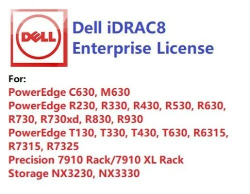 iDRAC8 Enterprise License for Gen 13th T330 T430 R330 R430 R530 R630 R730 R830
