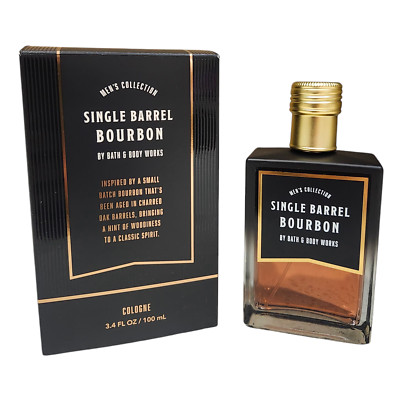BRAND NEW Bath & Body Works Men's SINGLE BARREL BOURBON Cologne, 3.4 oz