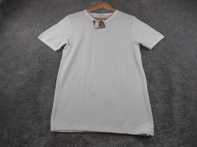 Liabel Mens Underwear Vest/Top Merino Wool White Short Sleeve New