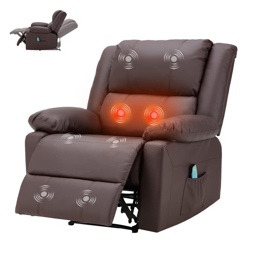 PU Leather 3-Seat Recliner Sofa Chair Manual Recliner Couch Home Theater Seating - Picture 47 of 88