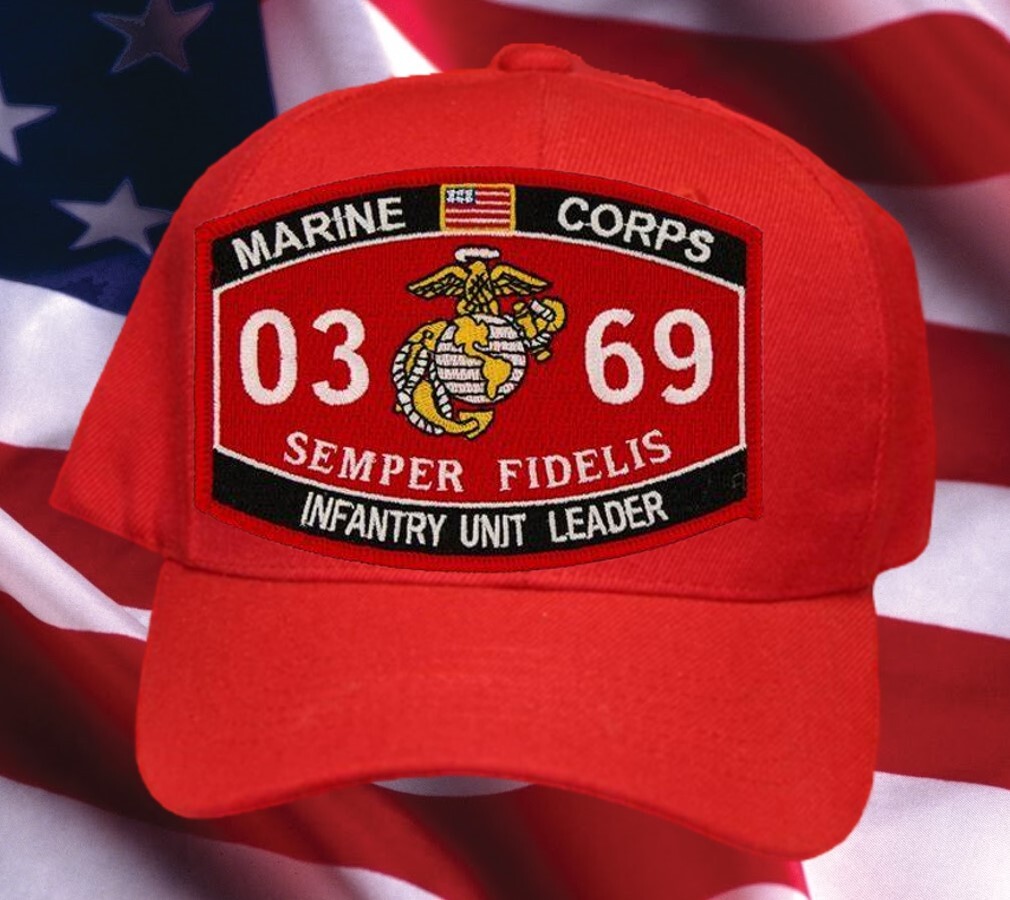 US MARINES MOS 0369 INFANTRY UNIT LEADER HAT PATCH CAP VET CAMP